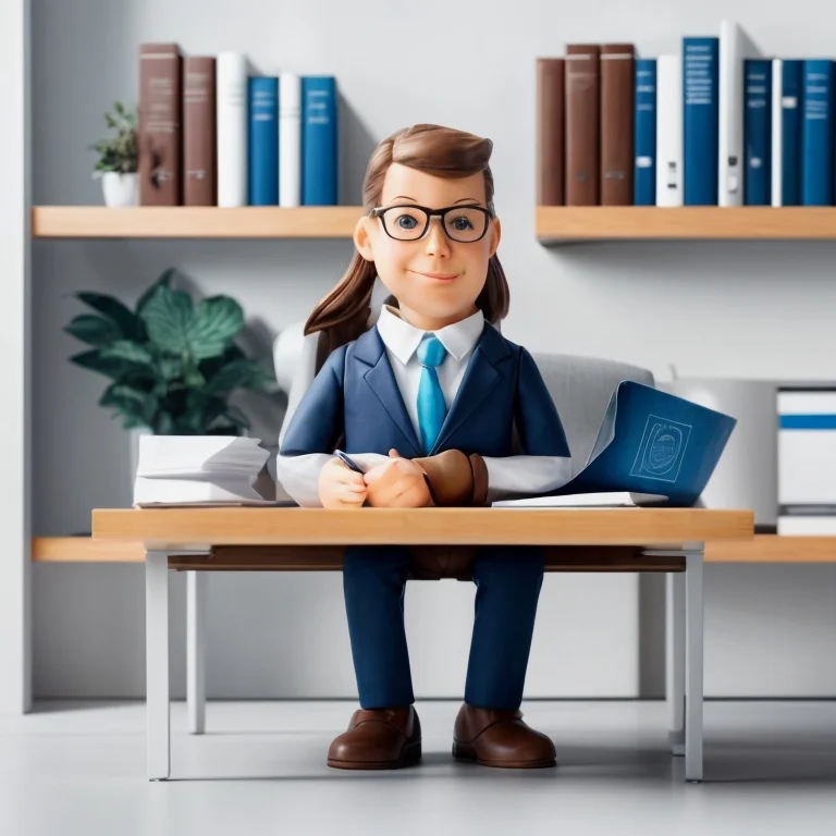 Illustration eines Vertrags mit Immobilie im Hintergrund